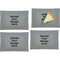 Glass Rectangular Appetizer / Dessert Plates - Set of 4 (Upload Your Own)