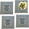 Glass Square Lunch / Dinner Plates 9.5" - Set of 4 (Upload Your Own)