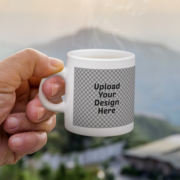 Upload Your Own Single Shot Espresso Cup - Lifestyle in Hand