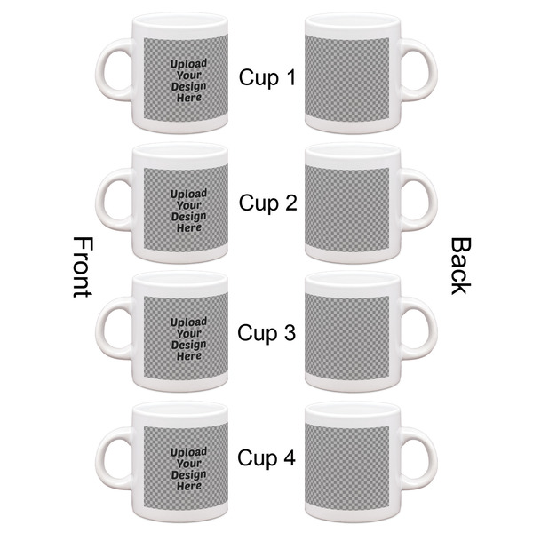 Upload Your Own Single Shot Espresso Cup - Set of 4 - Front & Back