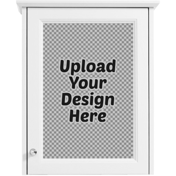 Upload Your Own Single White Cabinet Decal