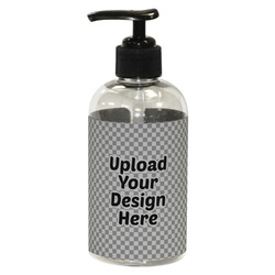 Plastic Soap / Lotion Dispenser - 8 oz - Small - Black (Upload Your Own)