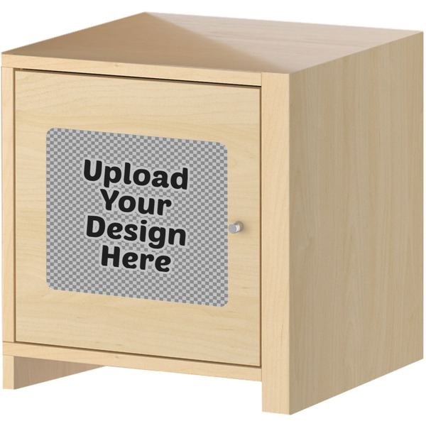 Upload Your Own Square Wall Decal on Wooden Cabinet