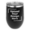 Stemless Stainless Steel Wine Tumbler - Black - Double-Sided (Upload Your Own)