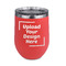 Stemless Stainless Steel Wine Tumbler - Coral - Double-Sided (Upload Your Own)