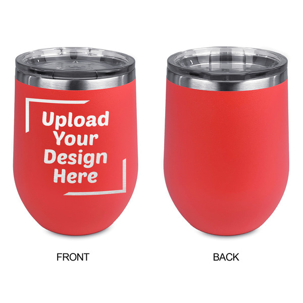 Upload Your Own Stainless Wine Tumblers - Coral - Single Sided - Approval
