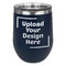 Stemless Stainless Steel Wine Tumbler - Navy - Single-Sided (Upload Your Own)