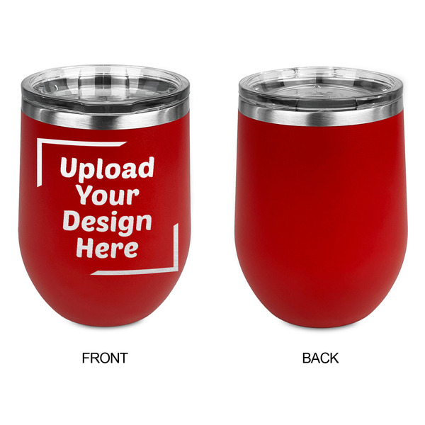 Upload Your Own Stainless Wine Tumblers - Red - Single Sided - Approval