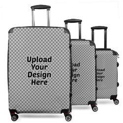 3-Piece Luggage Set - 20" Carry On - 24" Medium Checked - 28" Large Checked (Upload Your Own)
