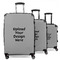 3-Piece Luggage Set - 20" Carry On - 24" Medium Checked - 28" Large Checked (Upload Your Own)