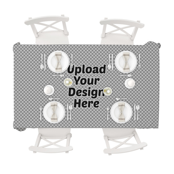Upload Your Own Tablecloths (58"x102") - TOP VIEW (with plates)