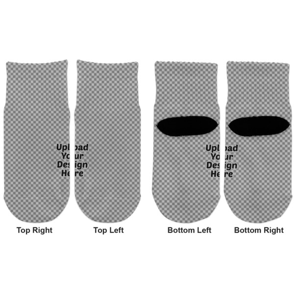 Upload Your Own Toddler Ankle Socks - Double Pair - Front and Back - Apvl