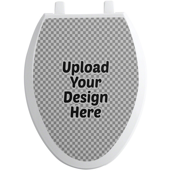 Custom Toilet Seat Decal - Elongated (Upload Your Own)