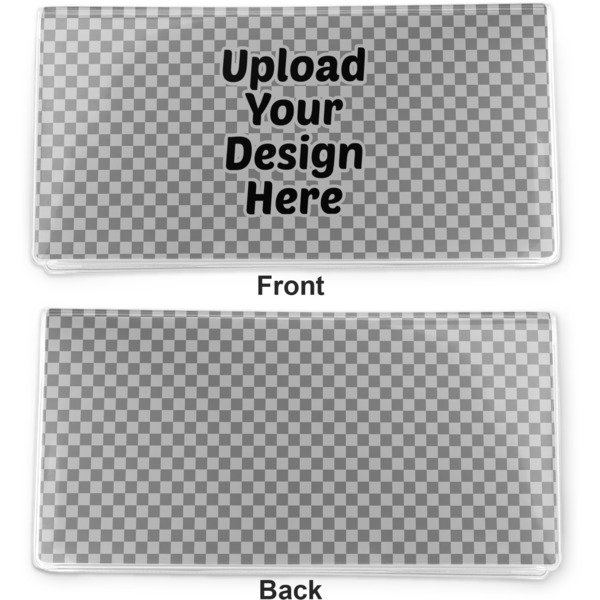 Upload Your Own Vinyl Check Book Cover - Front and Back