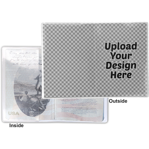 Upload Your Own Vinyl Passport Holder - Flat Front and Back