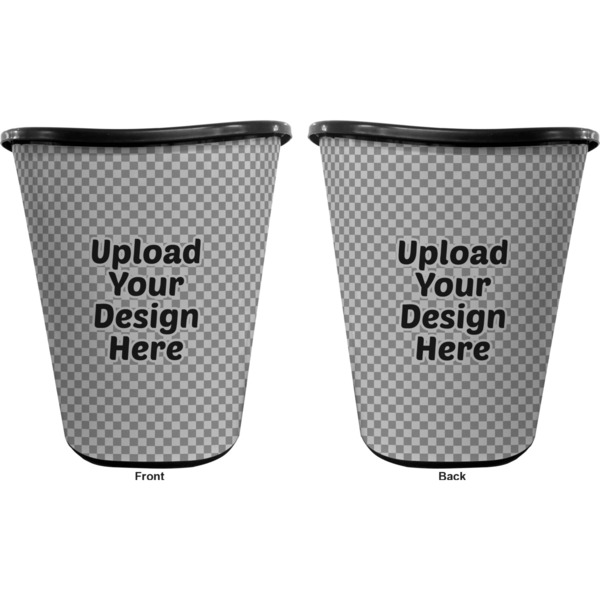 Upload Your Own Waste Basket - Black - Double Sided - Approval