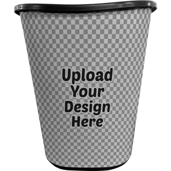 Upload Your Own Waste Basket - Black - Front