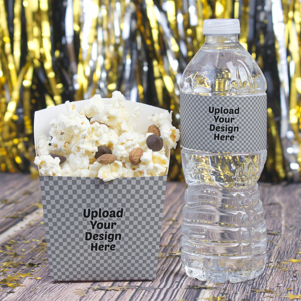Upload Your Own Water Bottle Label - w/ Favor Box