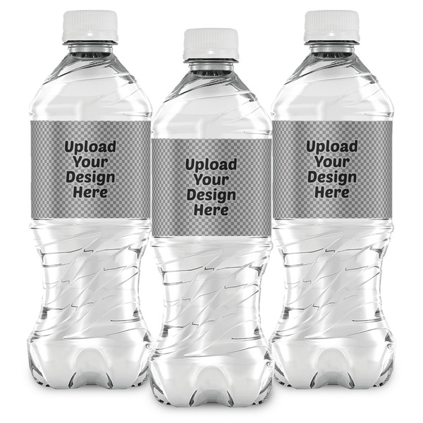 Upload Your Own Water Bottle Labels - Front View
