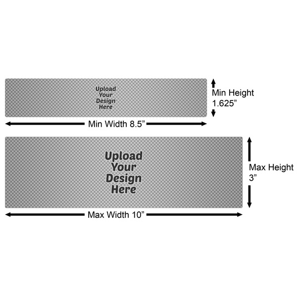 Upload Your Own Water Bottle Labels w/ Dimensions