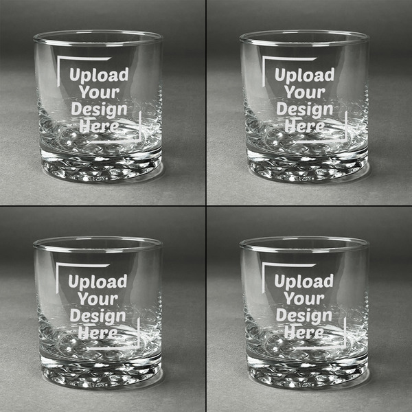 Upload Your Own Whiskey Glasses - Set of 4 - Front