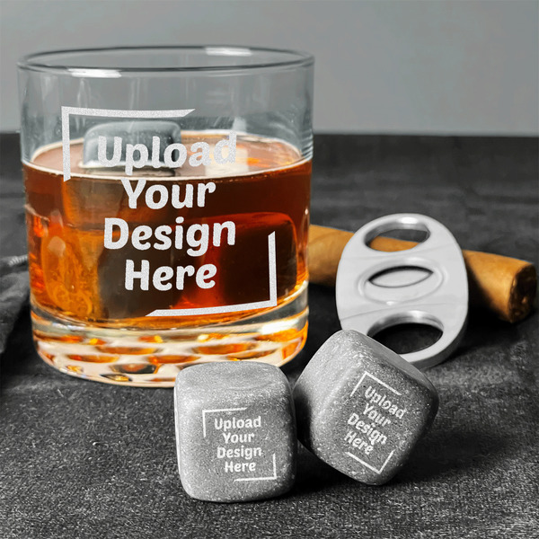 Upload Your Own Whiskey Stones - Set of 3 - In Context