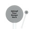 5.5" Round Plastic Stir Sticks - White - Single-Sided (Upload Your Own)