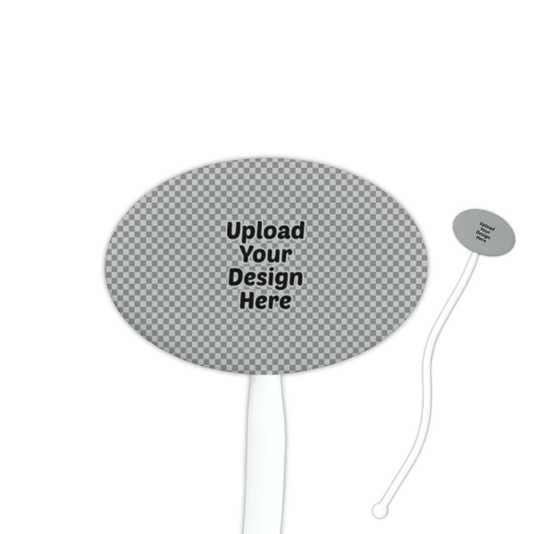 Custom Oval Plastic Stir Sticks (Upload Your Own)