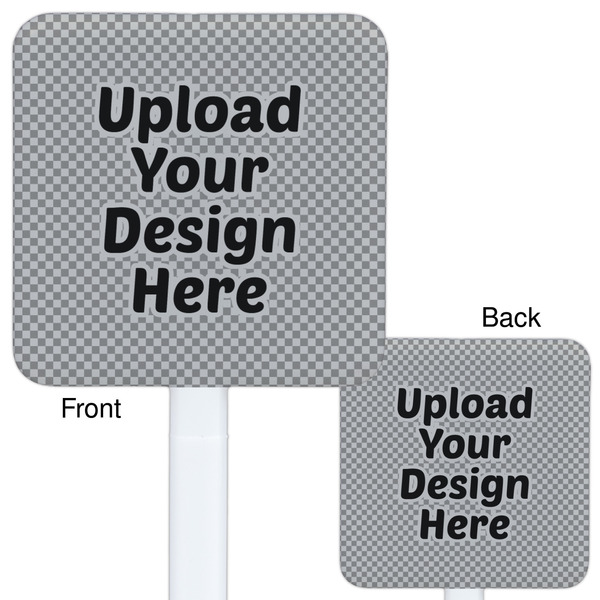 Upload Your Own White Plastic Stir Stick - Double Sided - Front & Back