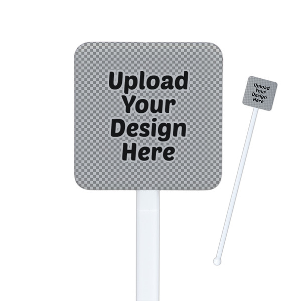 Custom Square Plastic Stir Sticks (Upload Your Own)