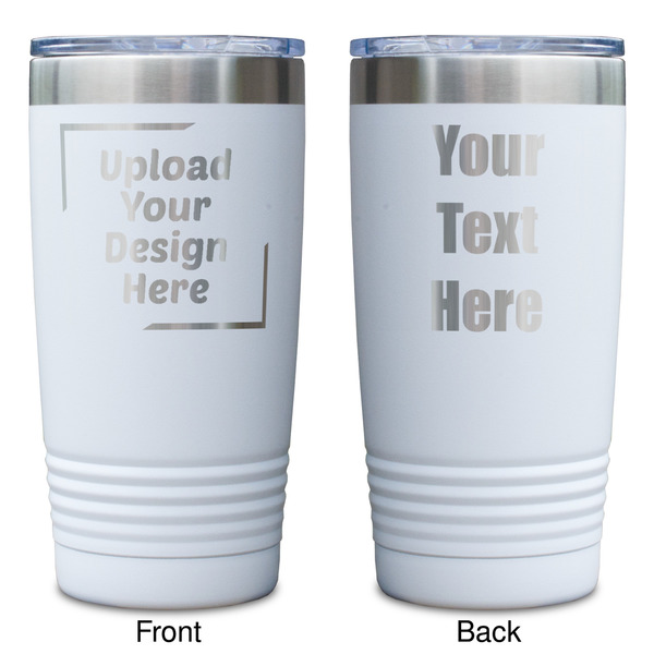 Upload Your Own White Polar Camel Tumbler - 20oz - Double Sided - Approval