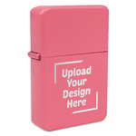 Windproof Lighter - Pink - Single-Sided (Upload Your Own)