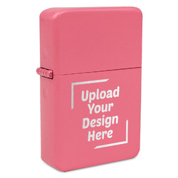 Windproof Lighter - Pink - Single-Sided (Upload Your Own)