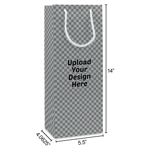 Upload Your Own Wine Gift Bag - Dimensions