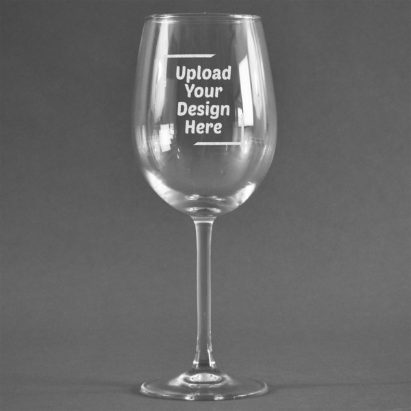 Custom Wine Glass - Laser Engraved - Single (Upload Your Own)