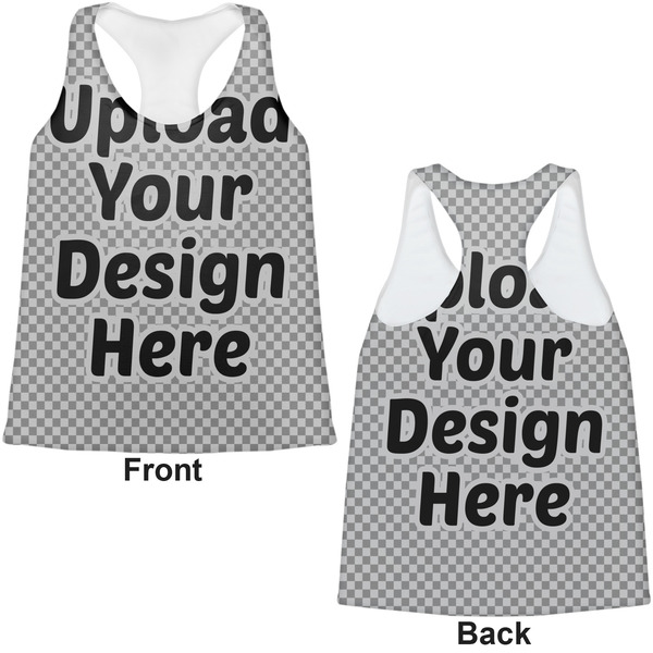 Upload Your Own Womens Racerback Tank Tops - Medium - Front and Back