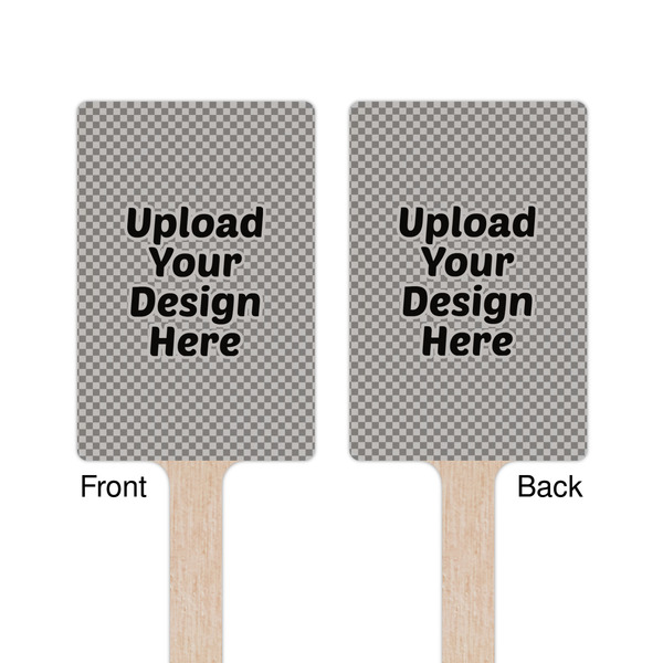 Upload Your Own Wooden 6.25" Stir Stick - Rectangular - Double Sided - Front & Back