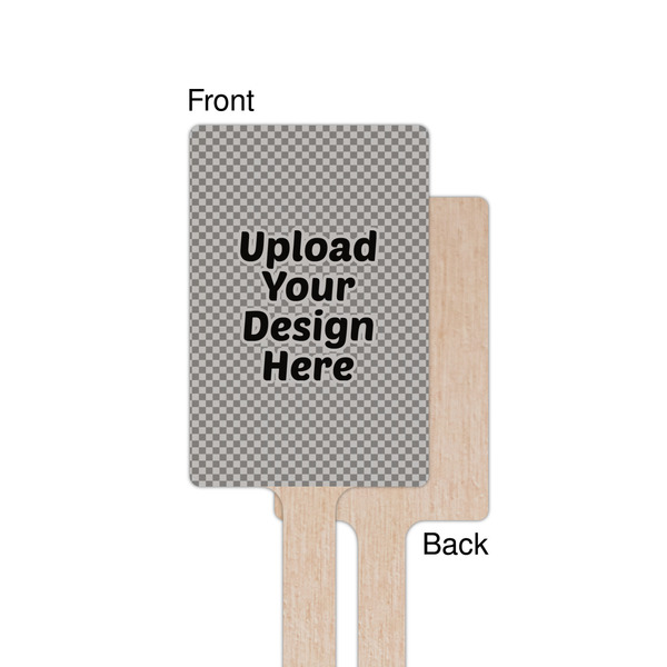 Upload Your Own Wooden 6.25" Stir Stick - Rectangular - Single - Front & Back