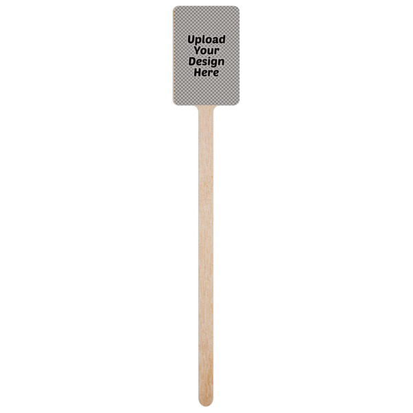 Upload Your Own Wooden 6.25" Stir Stick - Rectangular - Single Stick
