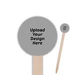 6" Round Wooden Food Picks - Double-Sided (Upload Your Own)