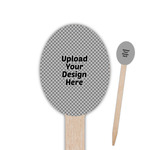 Oval Wooden Food Picks - Single-Sided (Upload Your Own)