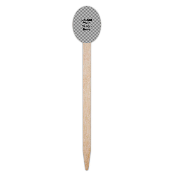 Upload Your Own Wooden Food Pick - Oval - Single Pick