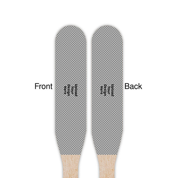Upload Your Own Wooden Food Pick - Paddle - Double Sided - Front & Back