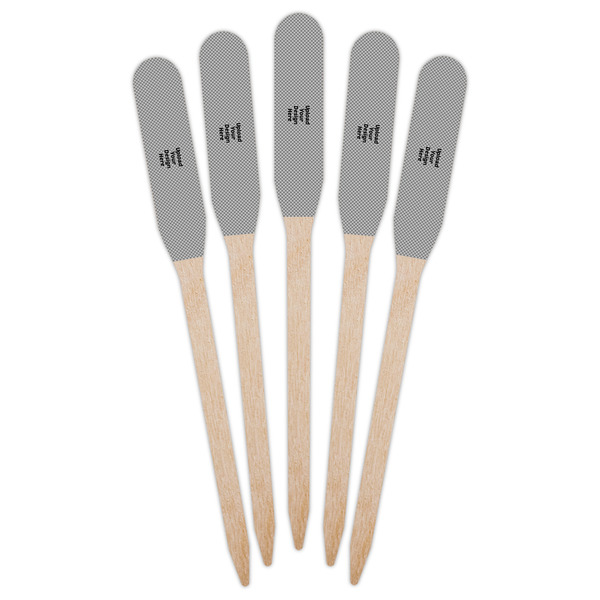 Upload Your Own Wooden Food Pick - Paddle - Fan View