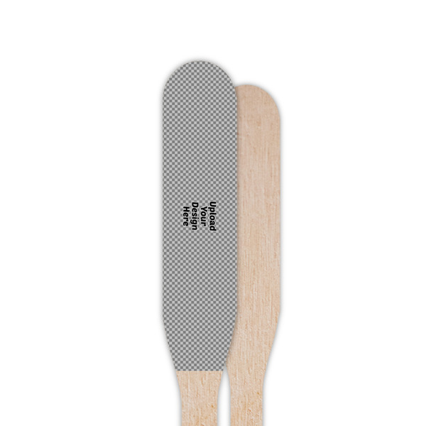 Upload Your Own Wooden Food Pick - Paddle - Single Sided - Front & Back