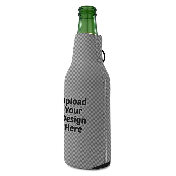 Upload Your Own Zipper Bottle Cooler - ANGLE (bottle)