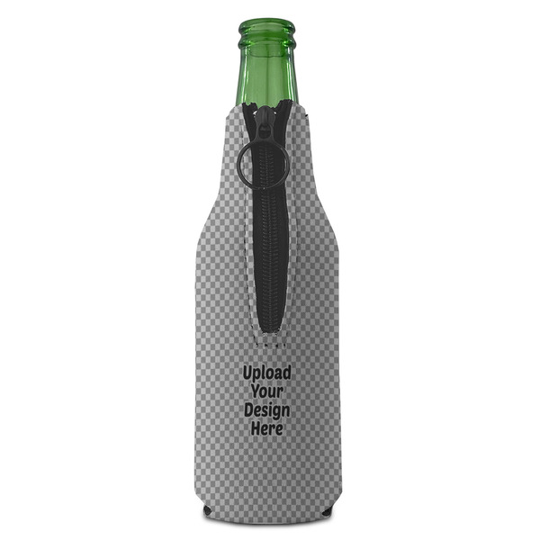 Upload Your Own Zipper Bottle Cooler - BACK (bottle)