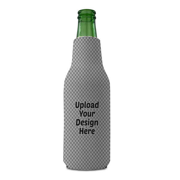 Upload Your Own Zipper Bottle Cooler - FRONT (bottle)