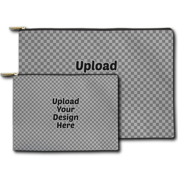 Upload Your Own Zippered Pouches - Size Comparison