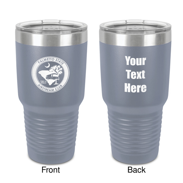 Custom Palmetto State Airstream Club Logo 30 oz Stainless Steel Tumbler - Grey - Double-Sided